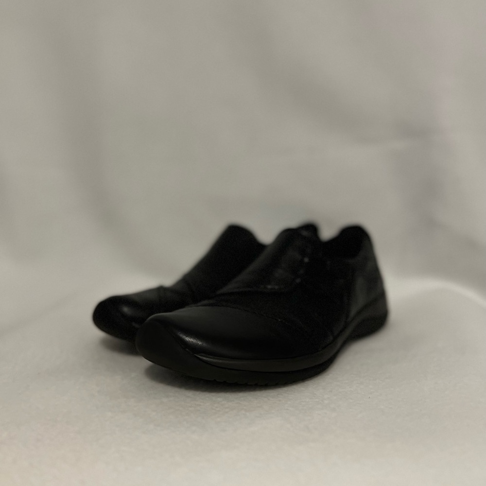 Earth Size 9N Kaar Haluk Leather Black Slip-On Shoes - Picture 3 of 15